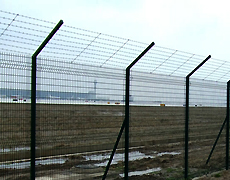 black mesh fence
